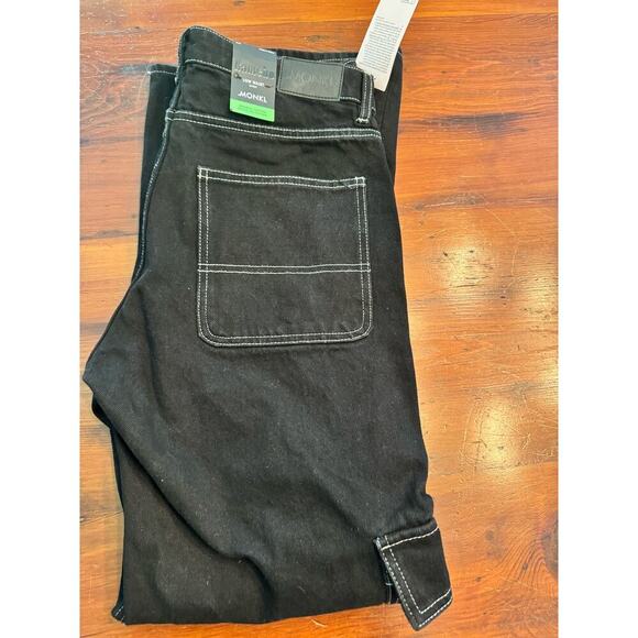 MONKI Denim - MONKI LOW WAIST BAGGY BLACK UTILITY JEANS 29 NWT